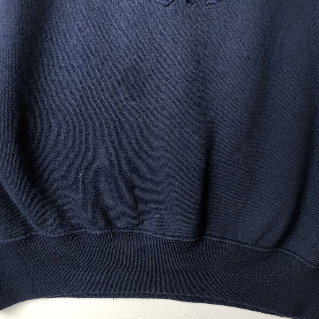 Vintage University Embroiderers college sweatshirt, made in the UK, size XL, men's. cotton navy blue type Vintage Second Hand