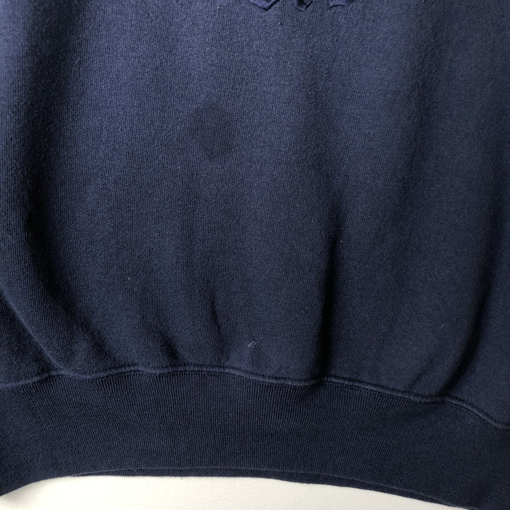 Vintage University Embroiderers college sweatshirt, made in the UK, size XL, men's. cotton navy blue type Vintage Second Hand