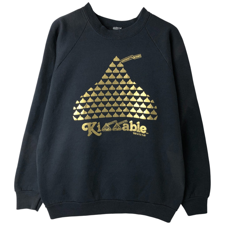 HERSHEY'S Advertising Sweatshirt, Men's Size Medium unclear black type Vintage Second Hand