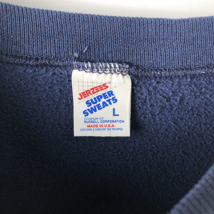 Vintage 80s-90'S Jersey Pepsi Cola Advertising Sweatshirt, Made in USA, Men's Size L cotton navy blue type Vintage Second Hand