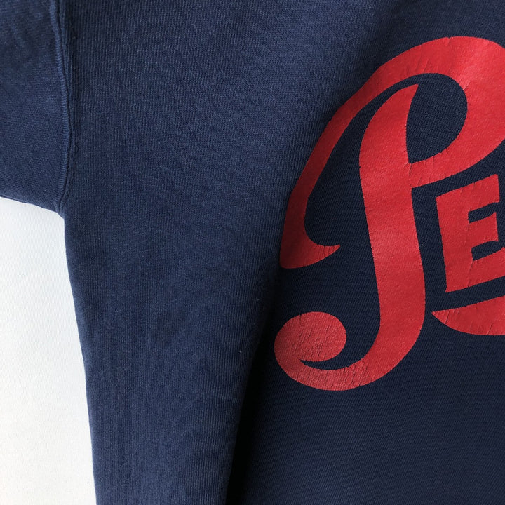 Vintage 80s-90'S Jersey Pepsi Cola Advertising Sweatshirt, Made in USA, Men's Size L cotton navy blue type Vintage Second Hand