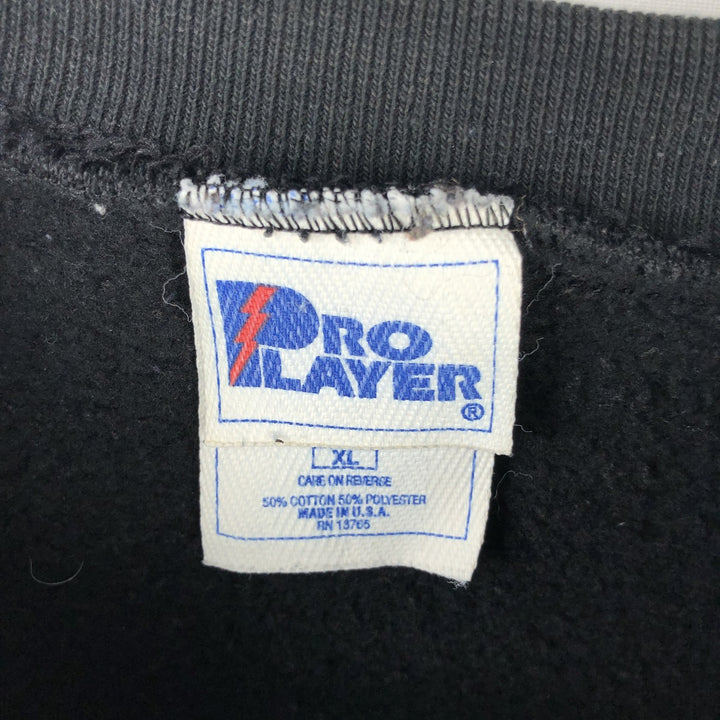 90'S Pro Player NFL San Francisco 49ers Printed Sweatshirt, Men's Size XL cotton black type Vintage Second Hand