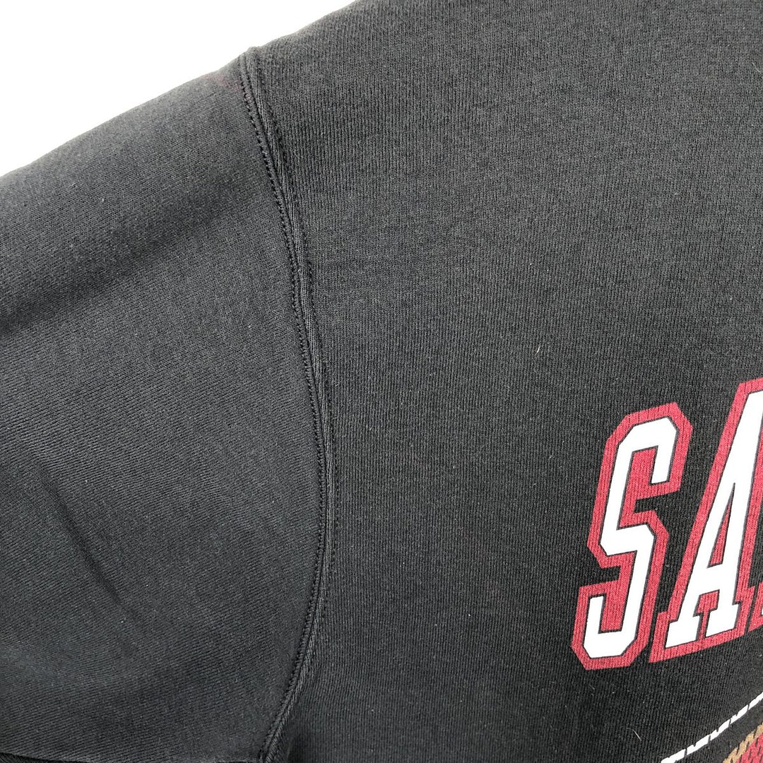 90'S Pro Player NFL San Francisco 49ers Printed Sweatshirt, Men's Size XL cotton black type Vintage Second Hand