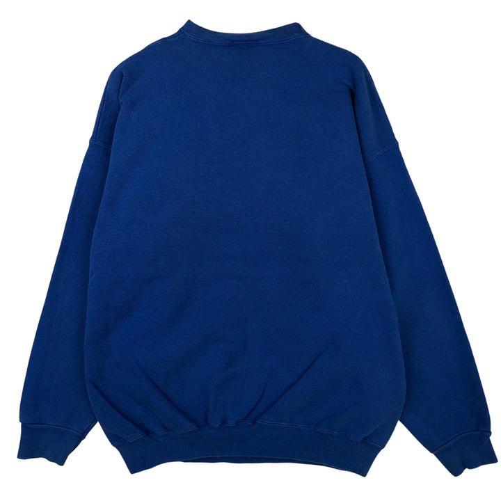 90'S Logo Athletic NHL St. Louis Blues Print Sweatshirt, Made in USA, Men's Size L cotton blue type Vintage Second Hand