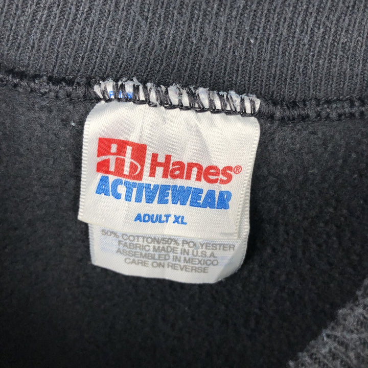 Vintage 90'S Hanes Pittsburgh Steelers print sweatshirt, men's size XL cotton black type Vintage Second Hand