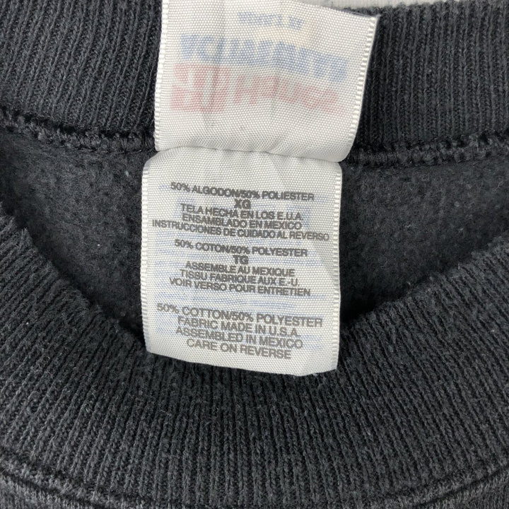 Vintage 90'S Hanes Pittsburgh Steelers print sweatshirt, men's size XL cotton black type Vintage Second Hand