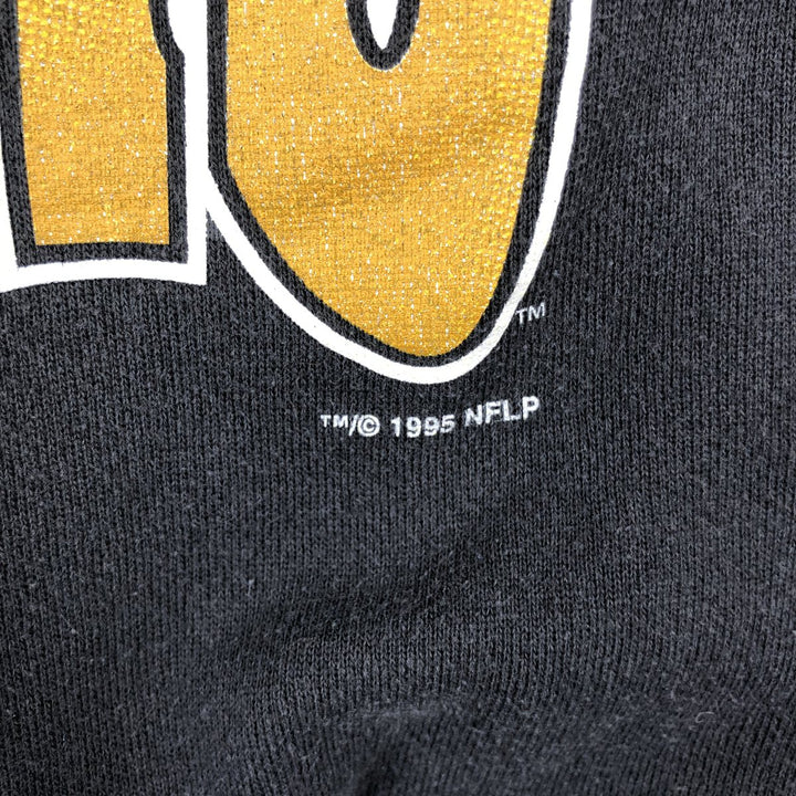 Vintage 90'S Hanes Pittsburgh Steelers print sweatshirt, men's size XL cotton black type Vintage Second Hand