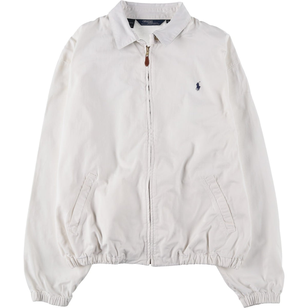 90'S Ralph Lauren POLO by Ralph Lauren Swing Top Sports Jacket Made in USA Men's L size cotton white type Vintage Second Hand