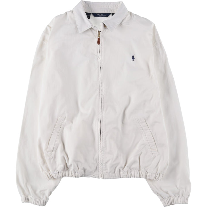 90'S Ralph Lauren POLO by Ralph Lauren Swing Top Sports Jacket Made in USA Men's L size cotton white type Vintage Second Hand