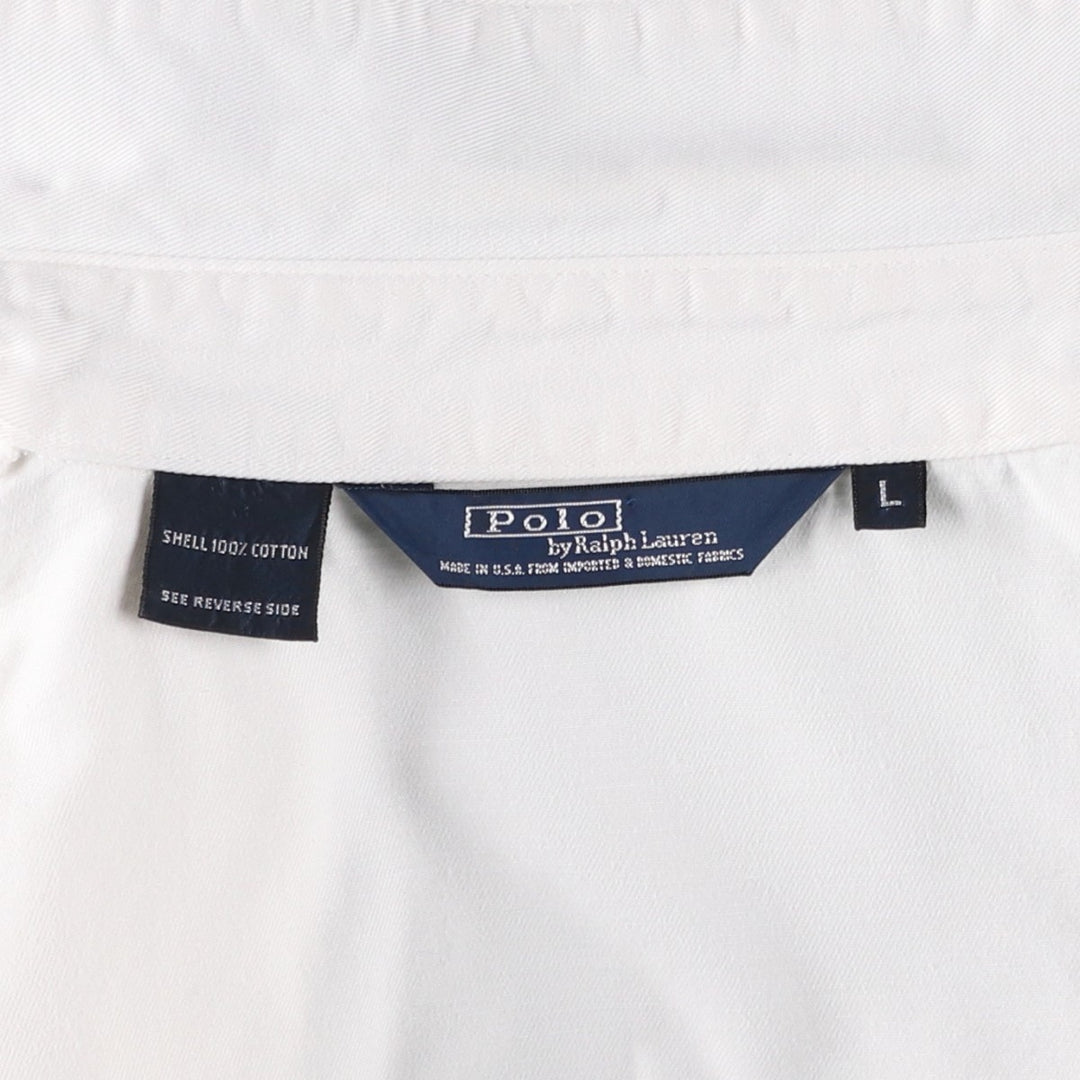90'S Ralph Lauren POLO by Ralph Lauren Swing Top Sports Jacket Made in USA Men's L size cotton white type Vintage Second Hand