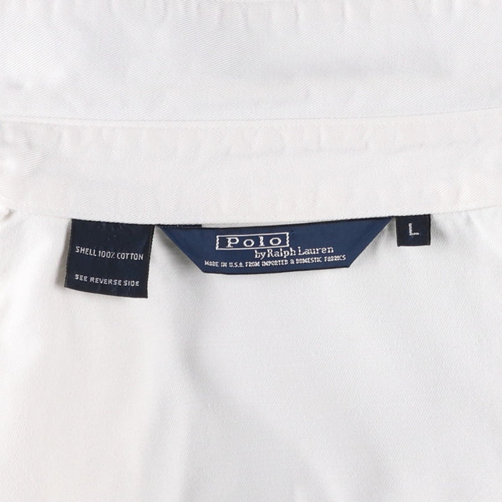 90'S Ralph Lauren POLO by Ralph Lauren Swing Top Sports Jacket Made in USA Men's L size cotton white type Vintage Second Hand