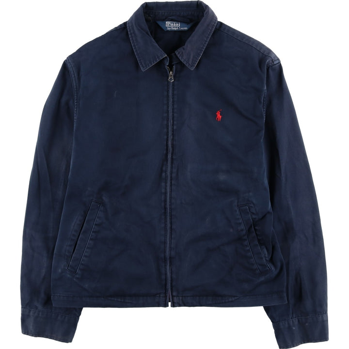 Ralph Lauren POLO by Ralph Lauren Swing Top Sports Jacket Men's L size cotton navy blue type Vintage Second Hand