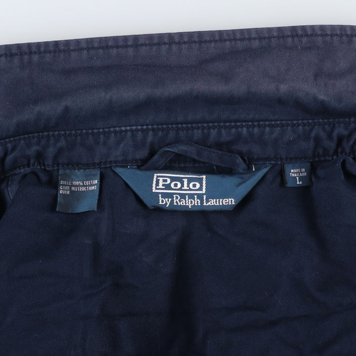 Ralph Lauren POLO by Ralph Lauren Swing Top Sports Jacket Men's L size cotton navy blue type Vintage Second Hand