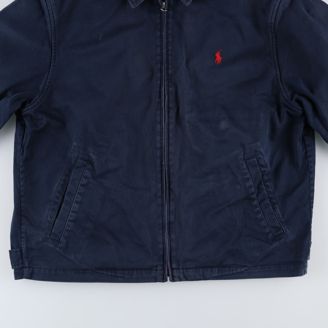 Ralph Lauren POLO by Ralph Lauren Swing Top Sports Jacket Men's L size cotton navy blue type Vintage Second Hand