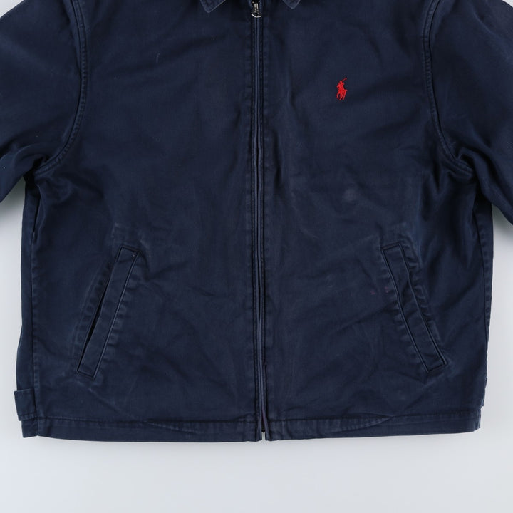 Ralph Lauren POLO by Ralph Lauren Swing Top Sports Jacket Men's L size cotton navy blue type Vintage Second Hand