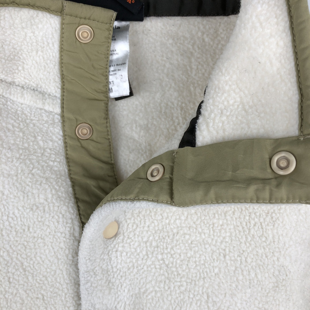 2000'S Patagonia Synchilla Snap-T 25450F6 Half-Snap Fleece Pullover, Men's Size Medium polyester unbleached Vintage Second Hand