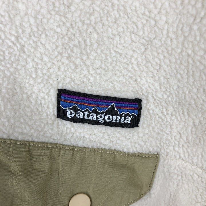 2000'S Patagonia Synchilla Snap-T 25450F6 Half-Snap Fleece Pullover, Men's Size Medium polyester unbleached Vintage Second Hand