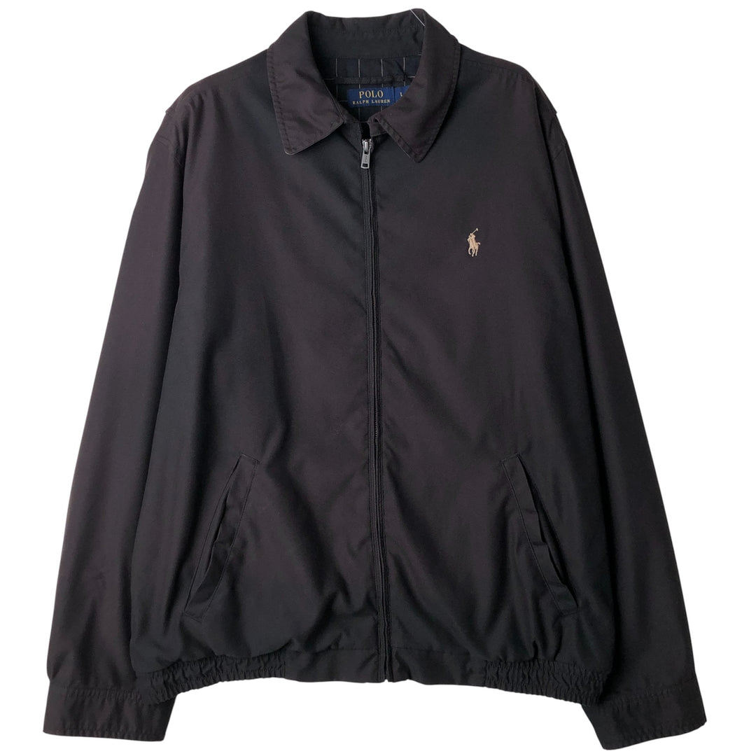 Ralph Lauren POLO RALPH LAUREN Swing Top Sports Jacket Men's L size polyester black type Vintage Second Hand