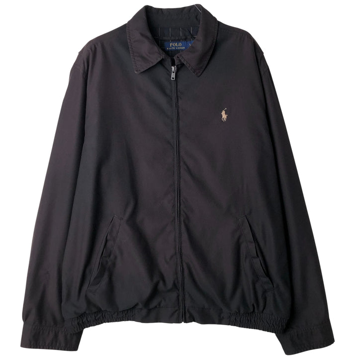 Ralph Lauren POLO RALPH LAUREN Swing Top Sports Jacket Men's L size polyester black type Vintage Second Hand