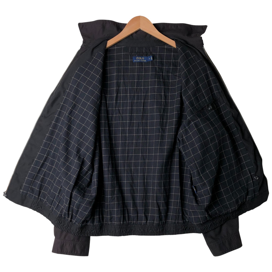 Ralph Lauren POLO RALPH LAUREN Swing Top Sports Jacket Men's L size polyester black type Vintage Second Hand