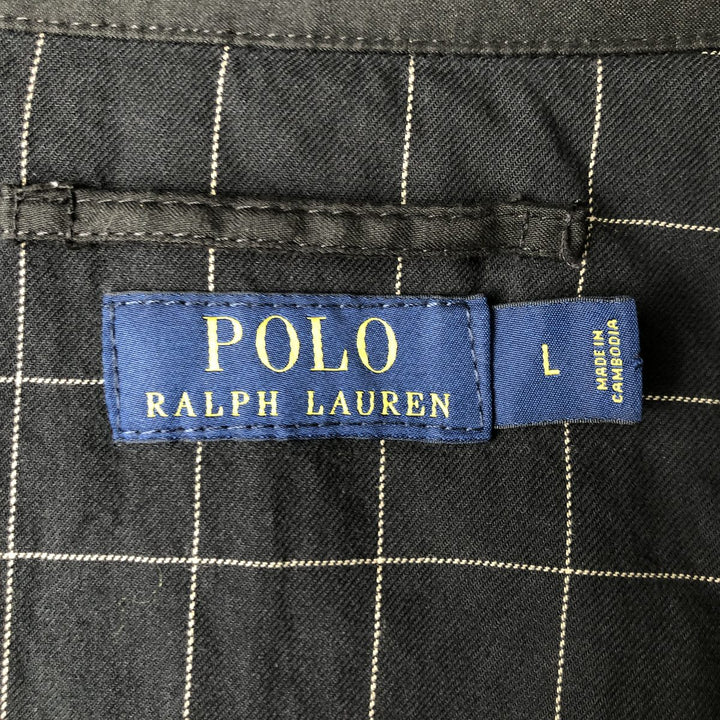 Ralph Lauren POLO RALPH LAUREN Swing Top Sports Jacket Men's L size polyester black type Vintage Second Hand