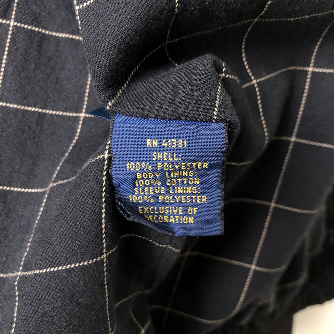 Ralph Lauren POLO RALPH LAUREN Swing Top Sports Jacket Men's L size polyester black type Vintage Second Hand