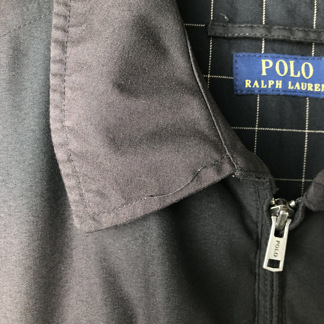 Ralph Lauren POLO RALPH LAUREN Swing Top Sports Jacket Men's L size polyester black type Vintage Second Hand