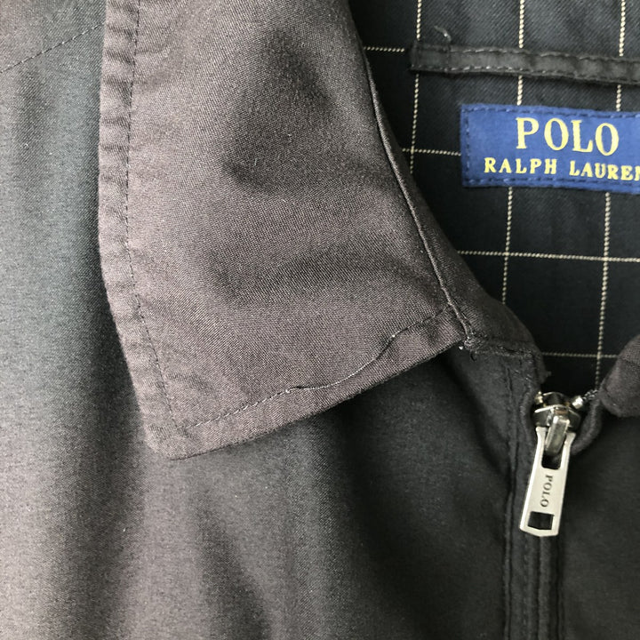 Ralph Lauren POLO RALPH LAUREN Swing Top Sports Jacket Men's L size polyester black type Vintage Second Hand