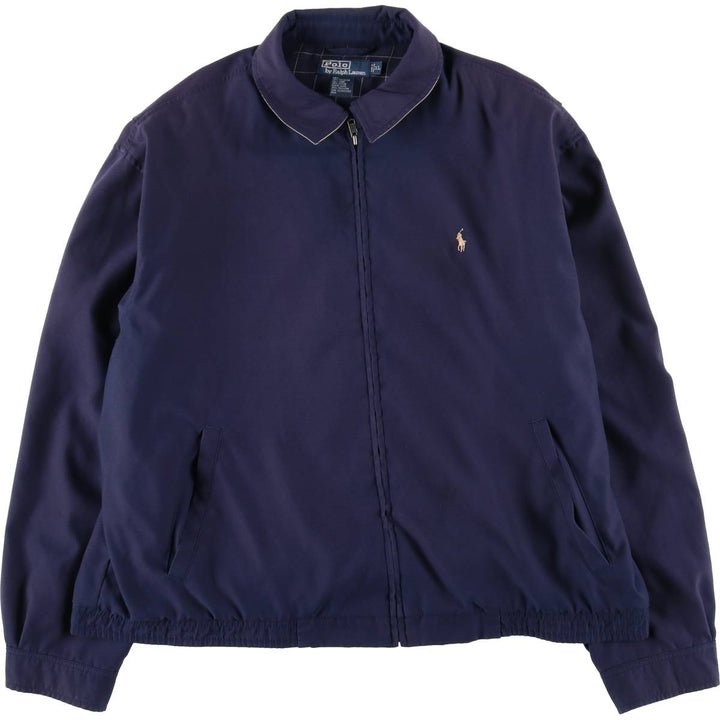 Ralph Lauren POLO by Ralph Lauren Swing Top Sports Jacket Men's XL polyester navy blue type Vintage Second Hand