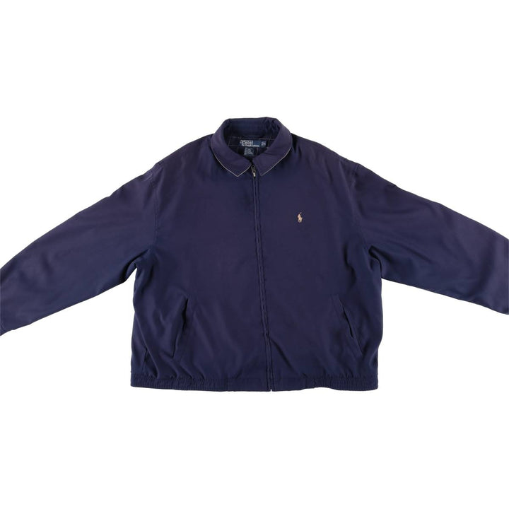 Ralph Lauren POLO by Ralph Lauren Swing Top Sports Jacket Men's XL polyester navy blue type Vintage Second Hand
