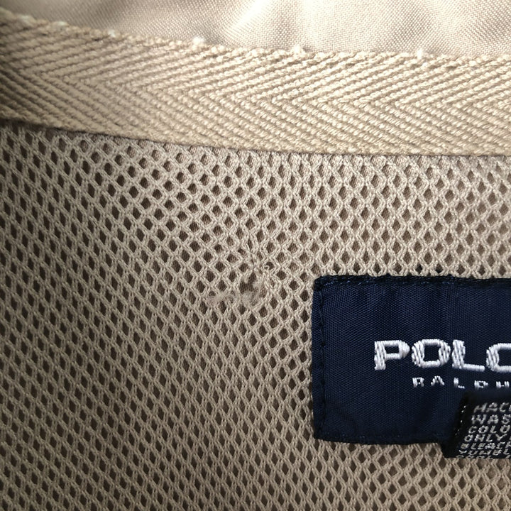 Ralph Lauren POLO GOLF Polo Golf collared half-snap warm-up pullover, men's size XL polyester Beige type Vintage Second Hand