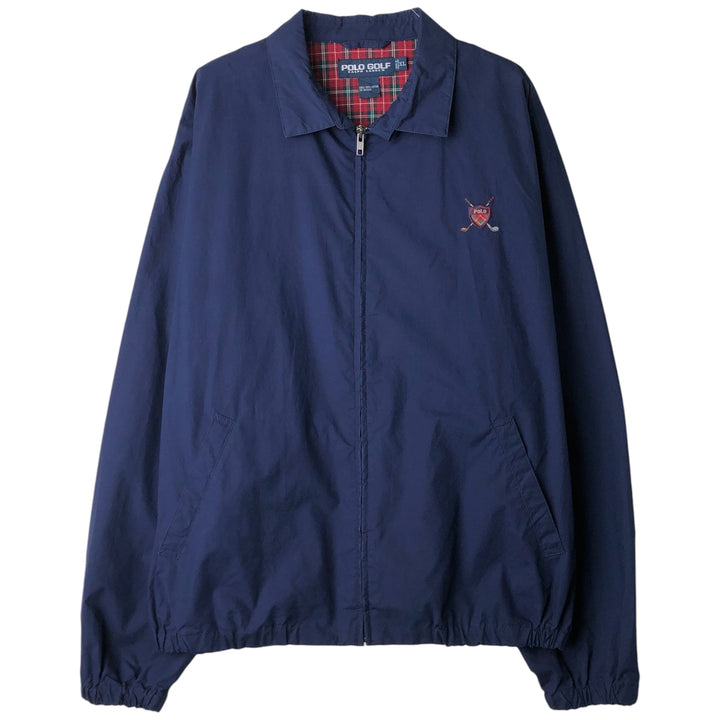 Ralph Lauren POLO GOLF Swing Top Sports Jacket Men's XL cotton navy blue type Vintage Second Hand