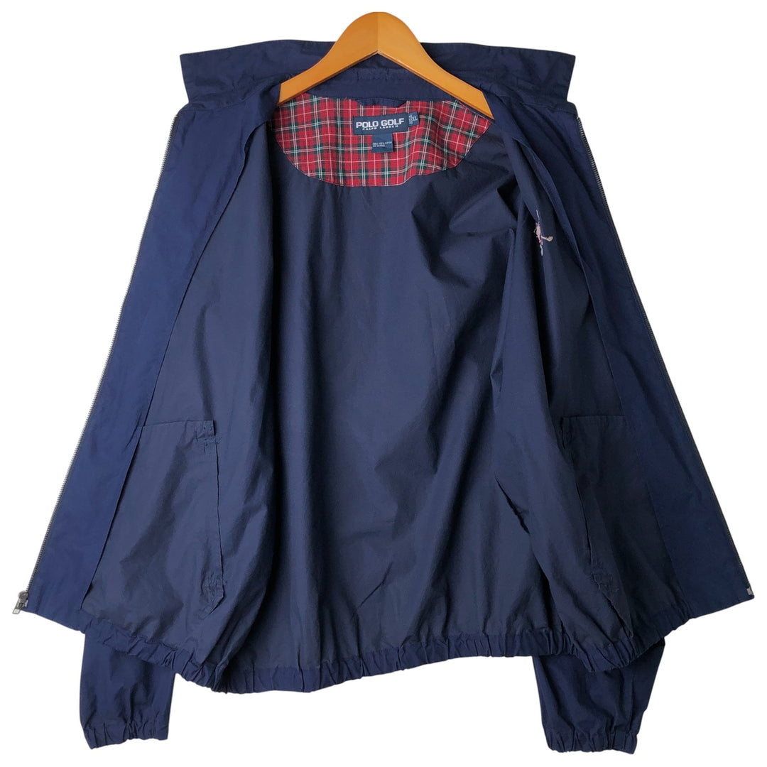 Ralph Lauren POLO GOLF Swing Top Sports Jacket Men's XL cotton navy blue type Vintage Second Hand