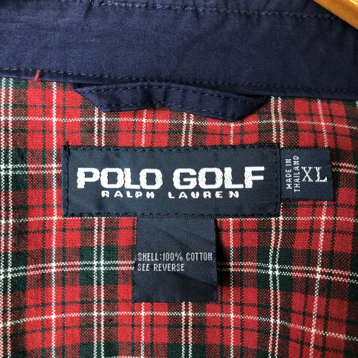 Ralph Lauren POLO GOLF Swing Top Sports Jacket Men's XL cotton navy blue type Vintage Second Hand