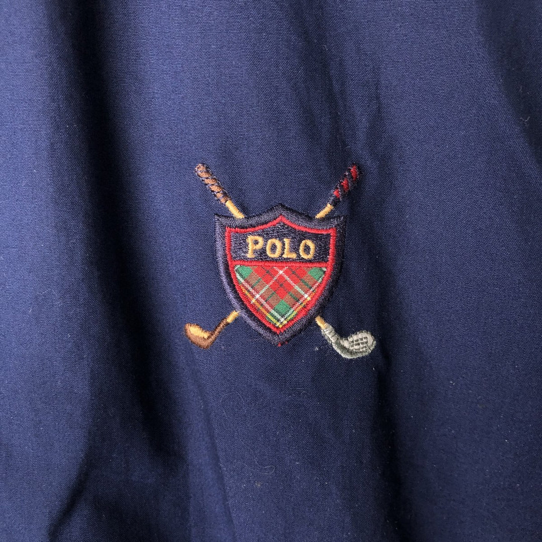 Ralph Lauren POLO GOLF Swing Top Sports Jacket Men's XL cotton navy blue type Vintage Second Hand