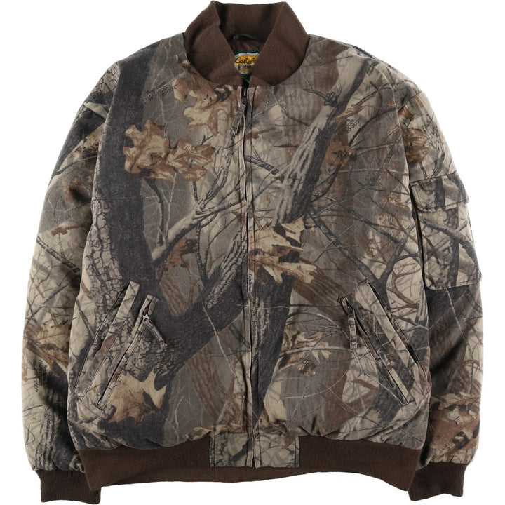 90s-00'S Cabelas Realtree Camo Goose Down Jacket, Men's Size L, Vintage cotton Khaki type Vintage Second Hand