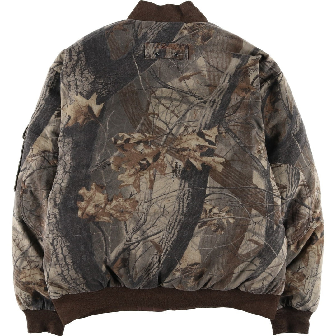 90s-00'S Cabelas Realtree Camo Goose Down Jacket, Men's Size L, Vintage cotton Khaki type Vintage Second Hand