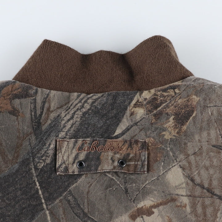 90s-00'S Cabelas Realtree Camo Goose Down Jacket, Men's Size L, Vintage cotton Khaki type Vintage Second Hand