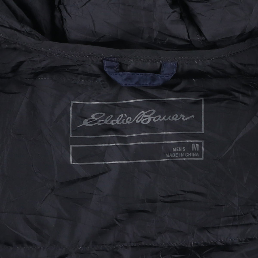 Eddie Bauer 650 Fill Power Down Parka, Men's Size Medium polyester navy blue type Vintage Second Hand