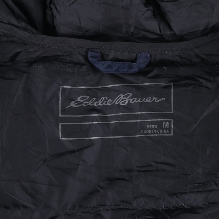 Eddie Bauer 650 Fill Power Down Parka, Men's Size Medium polyester navy blue type Vintage Second Hand