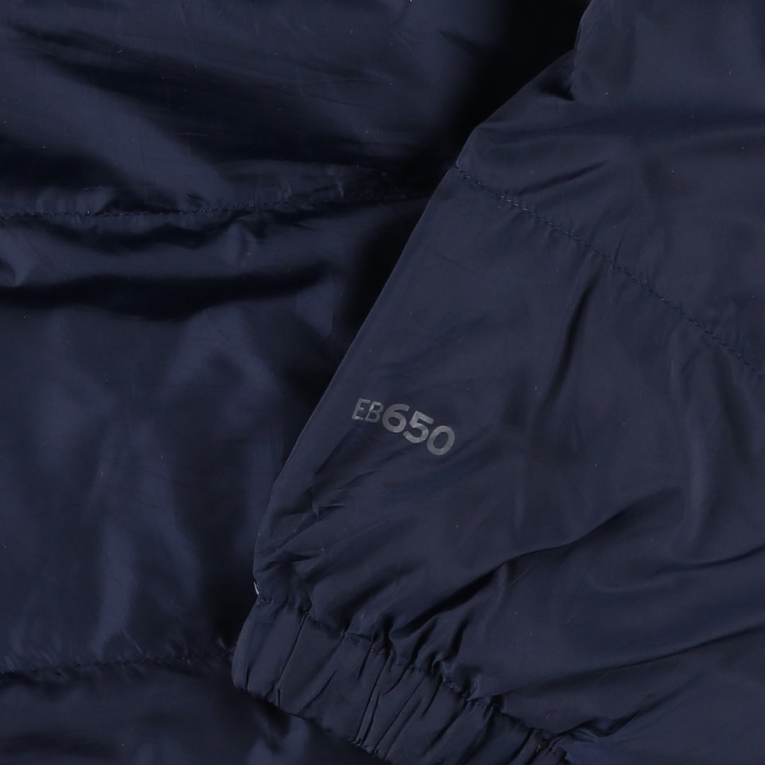 Eddie Bauer 650 Fill Power Down Parka, Men's Size Medium polyester navy blue type Vintage Second Hand