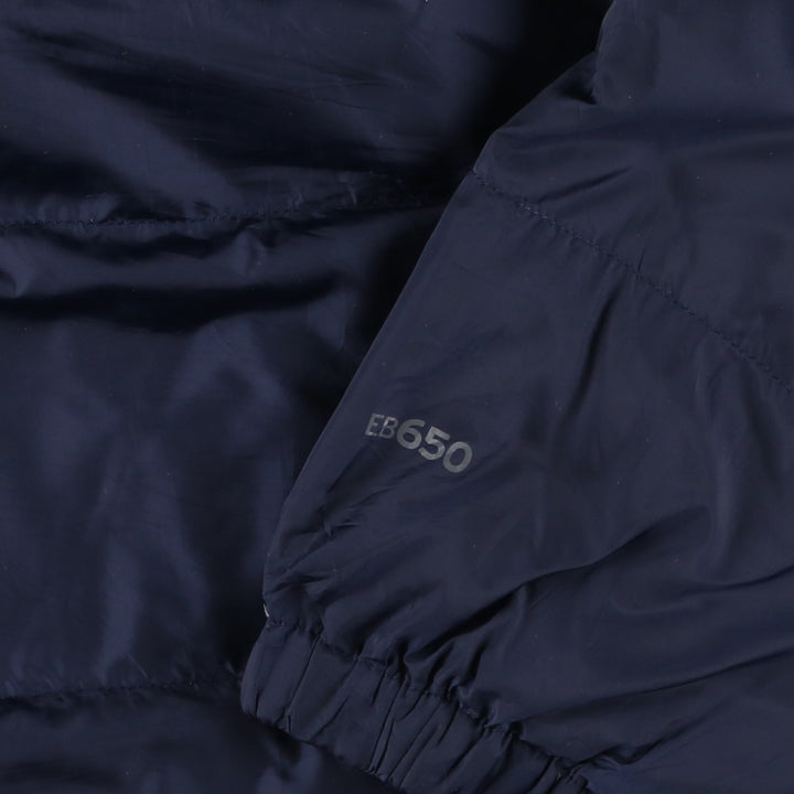 Eddie Bauer 650 Fill Power Down Parka, Men's Size Medium polyester navy blue type Vintage Second Hand