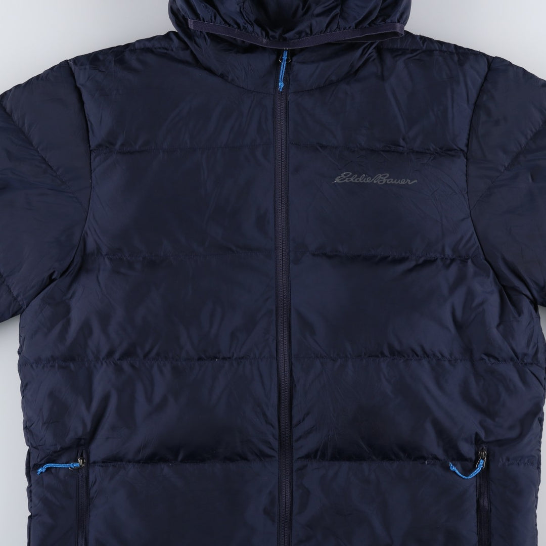 Eddie Bauer 650 Fill Power Down Parka, Men's Size Medium polyester navy blue type Vintage Second Hand
