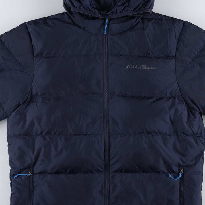 Eddie Bauer 650 Fill Power Down Parka, Men's Size Medium polyester navy blue type Vintage Second Hand