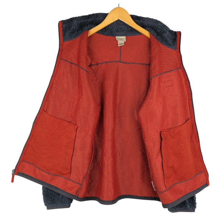 90s-00'S Vintage LL Bean Fleece Jacket, Men's Size L polyester navy blue type Vintage Second Hand