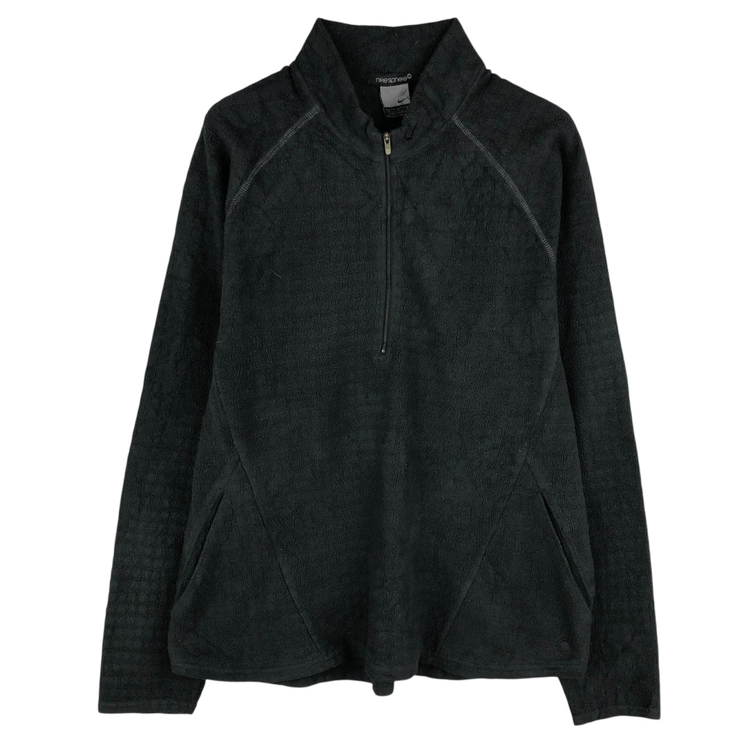 2000'S Nike Sphere Half-Zip Fleece Pullover, Men's Size L polyester black type Vintage Second Hand