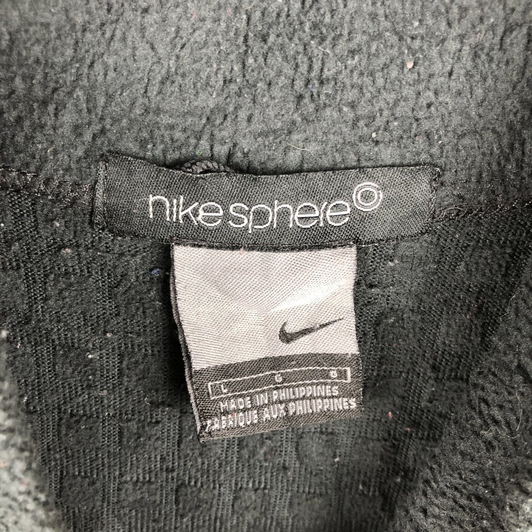 2000'S Nike Sphere Half-Zip Fleece Pullover, Men's Size L polyester black type Vintage Second Hand