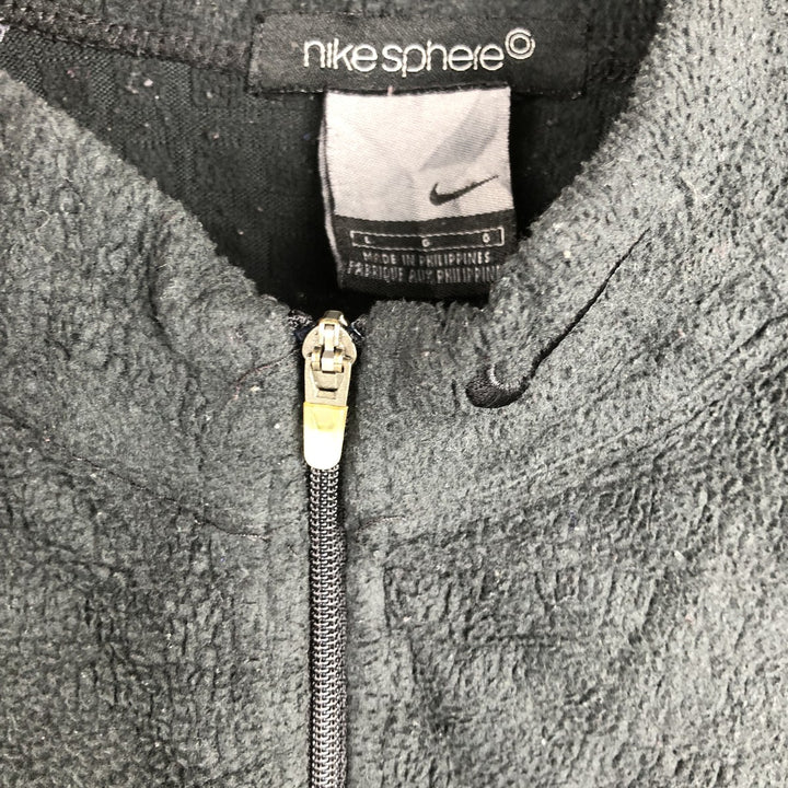 2000'S Nike Sphere Half-Zip Fleece Pullover, Men's Size L polyester black type Vintage Second Hand