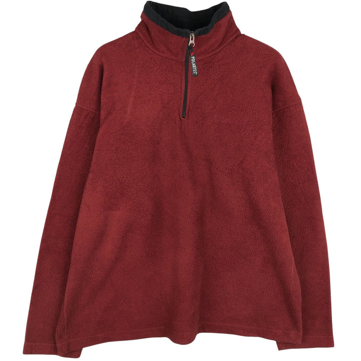 Vintage 90s-00'S Timberland Half-Zip Fleece Pullover, Men's Size L polyester red type Vintage Second Hand
