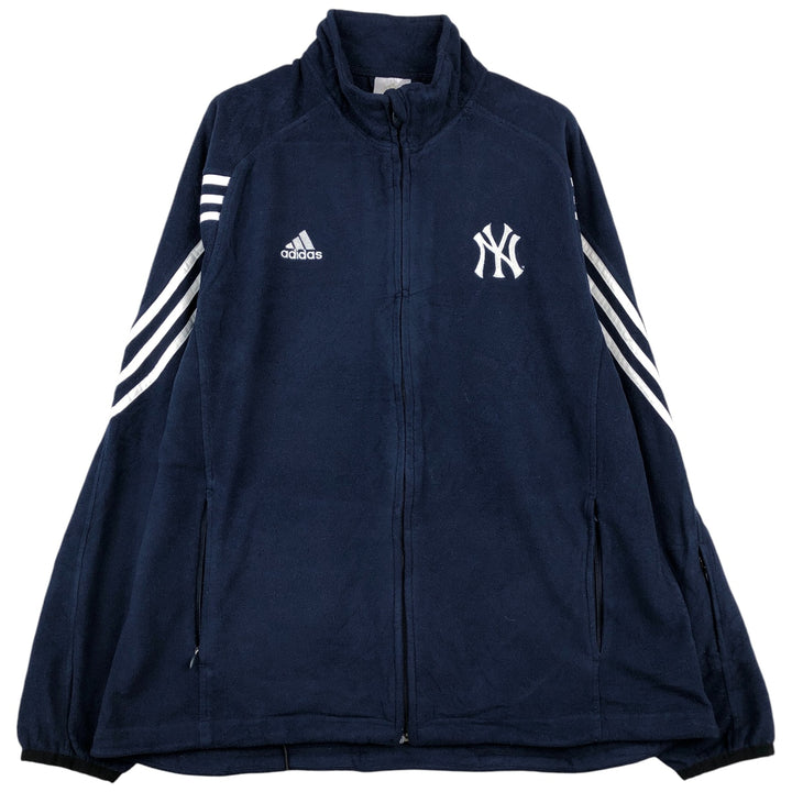 Adidas MLB New York Yankees Fleece Jacket, Men's Size L polyester navy blue type Vintage Second Hand
